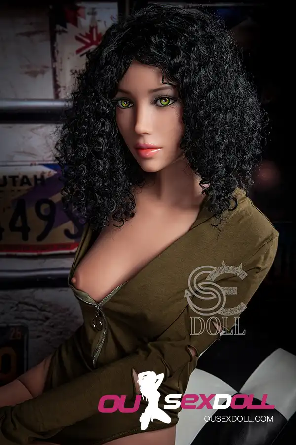 Muñeca sexual de cuerpo completo con cabello rizado, copa B y busto pequeño 16