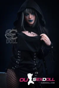 C Cup Dark Style Small Bust Realistic Sex Doll 12