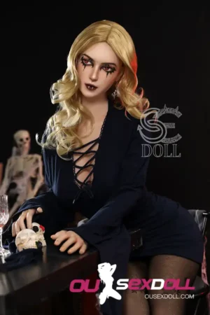 E Cup Curvy Brown Hair Lifelike Sex Doll 10