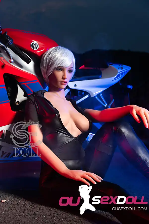 E Cup Cool Leather Outfit Realistic Sex Doll 1