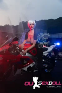 E Cup Cool Leather Outfit Realistic Sex Doll 7