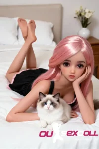 Pink Hair Real Natural Skin Cute Sex Doll 7