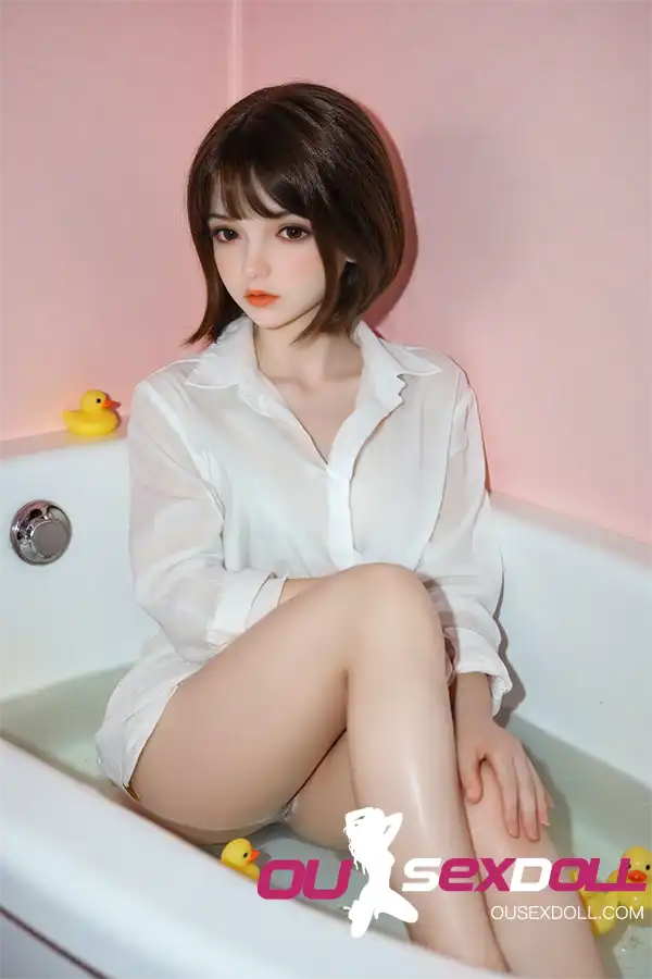 Short Black Bob Hair Pajama Cute Real Doll 10