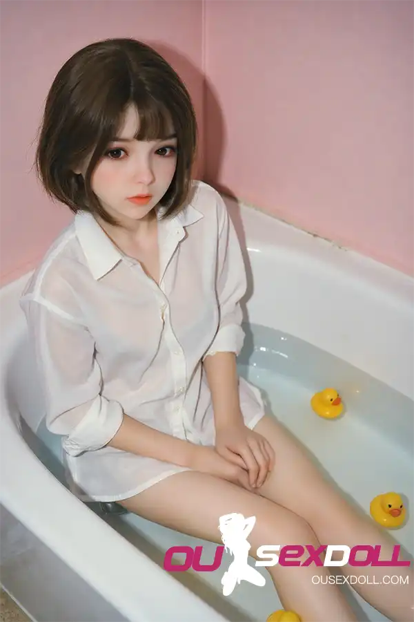100cm 3ft3 TPE Short Black Bob Hair Pajama Cute Real Doll - Image 4