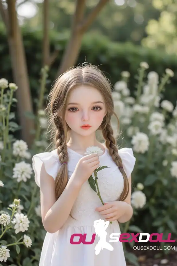 White Dress Pastoral Sweet Girl Lovely Sex Doll 7