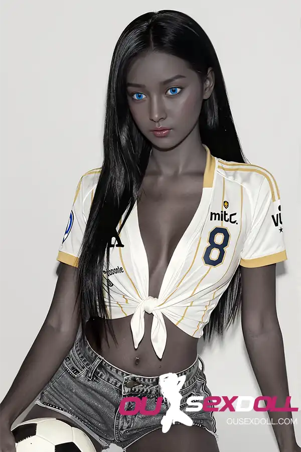 Small Chest Beauty Black Skin Real Sex Doll 2