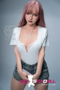 C Cup Pink Hair Big Ass Life Size Sex Doll 8