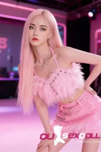 C Cup Realistic Pink Hair Adult Sex Doll 10