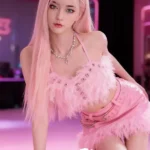 C Cup Realistic Pink Hair Adult Sex Doll 3