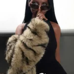 Black Hair Luxury Fur Coat Fashion Sexy Doll 3