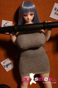 Blue Hair Curvy Cute Anime Petite Sex Doll 6