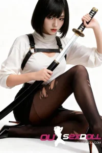 C Cup Lifelike Black Hair Japanese Sexy Doll 1