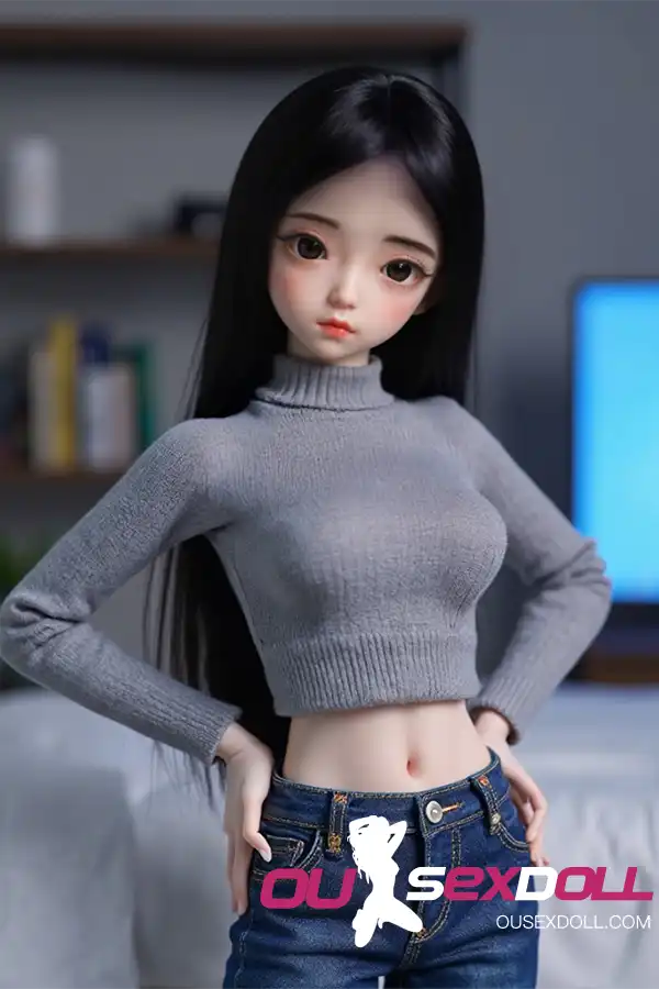Beauty Black Hair Asian Slim Lovely Sex Doll 3