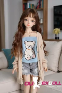 Beauty Curls Sex Doll in Casual Outfit 11