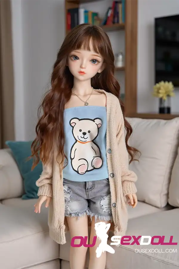 Beauty Curls Sex Doll in Casual Outfit 11