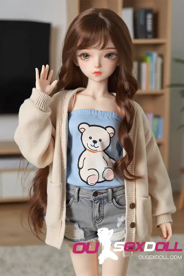 Beauty Curls Sex Doll in Casual Outfit 14