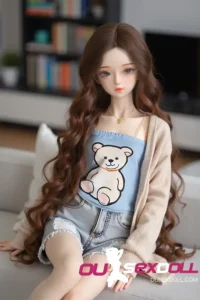 Beauty Curls Sex Doll in Casual Outfit 9