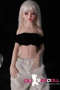 Păpușă sexuală realistă, subțire, drăguță, cu păr argintiu, 2