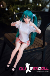 Green Hair Cute Anime Petite Sex Doll 8