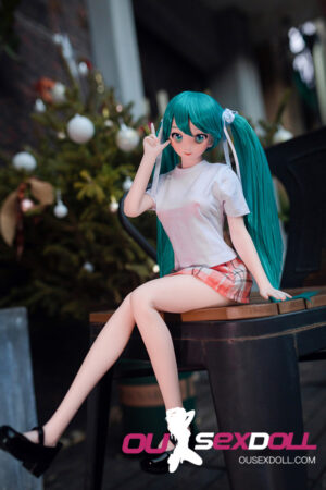 Green Hair Cute Anime Petite Sex Doll 9