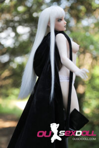 Long White Hair Outdoor Petite Realistic Sex Doll 7