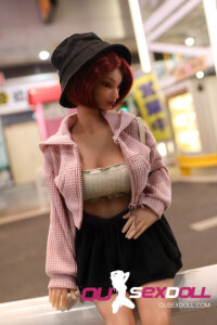 Purple Short Hair Street Style Petite Sex Doll 10