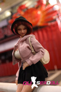 Purple Short Hair Street Style Petite Sex Doll 9