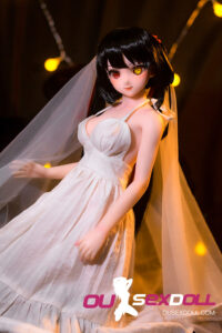 Sweet White Dress Anime Mini Real Sex Doll 4