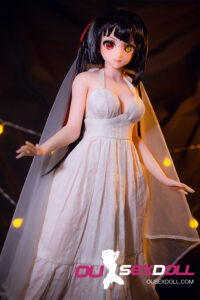 Sweet White Dress Anime Mini Real Sex Doll 6