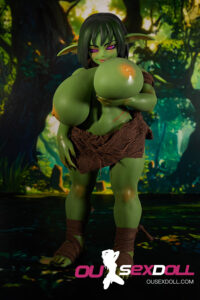 Green Skin Big Bust Fantasy Mini Sex Doll 11
