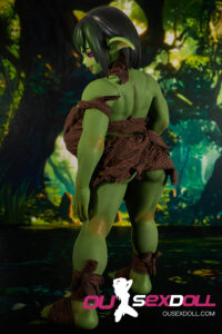 Green Skin Big Bust Fantasy Mini Sex Doll 9